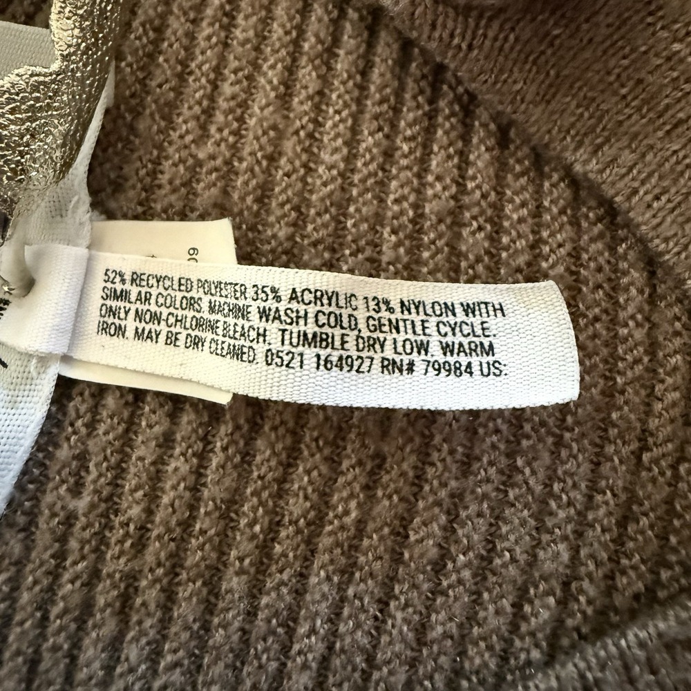 Soma Weekend Sweater Women BROWN Ribbed Hoodie Stretch Comfy Casual Pullover XL - Picture 11 of 13
